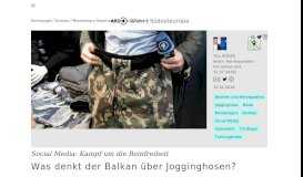 
							         Kampf um die Beinfreiheit Was denkt der Balkan über ... - ARD Wien								  
							    