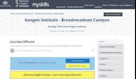
							         Kangan Institute - Broadmeadows Campus - MySkills								  
							    