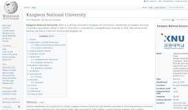 
							         Kangwon National University - Wikipedia								  
							    