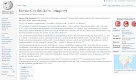 
							         Kansas City Southern (company) - Wikipedia								  
							    