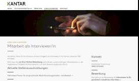 
							         Kantar in Deutschland | Mitarbeit als Interviewer/in								  
							    