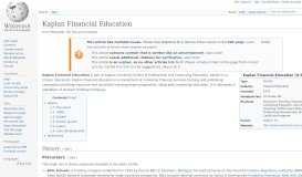 
							         Kaplan Financial Education - Wikipedia								  
							    