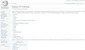 
							         Kaplan IT Training - Wikipedia								  
							    