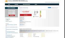 
							         Kaplan University Reviews - Online Degree Reviews								  
							    