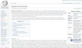 
							         Kaplan University - Wikipedia								  
							    