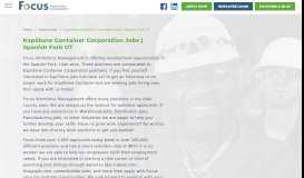 
							         KapStone Container Corporation Jobs | Spanish Fork UT - Focus Jobs								  
							    