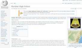 
							         Karabar High School - Wikipedia								  
							    
