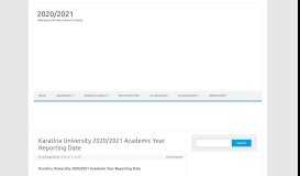 
							         Karatina University 2019/2020 Reporting Date - Keweb								  
							    