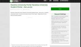 
							         Karatina University Portal: Karatina University Student Portal – karu.ac ...								  
							    
