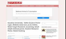 
							         Karatina University Student Portal - www.karu.ac.ke, Forgot Password								  
							    