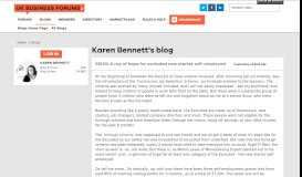 
							         Karen Bennett's blog | UK Business Forums								  
							    