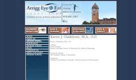 
							         Karen J. Gladstone, M.A., O.D. | Arrigg Eye and Ear Associates								  
							    