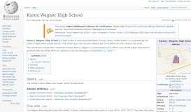
							         Karen Wagner High School - Wikipedia								  
							    