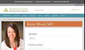 
							         Karen Wood, MD – OBGYN | Northeast Georgia Physicians Group								  
							    