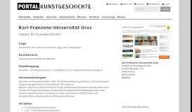 
							         Karl-Franzens-Universität Graz :: Portal Kunstgeschichte - Das ...								  
							    