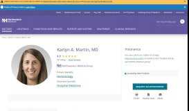 
							         Karlyn A. Martin, MD | Northwestern Medicine								  
							    