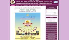 
							         Karnataka Guarantee Of Services to Citizens -(KGSC) - sakala								  
							    