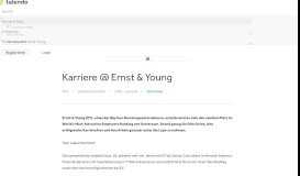 
							         Karriere @ Ernst & Young | Karriere-Mag - talendo								  
							    