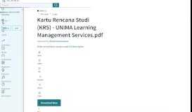 
							         Kartu Rencana Studi (KRS) - UNIMA Learning Management Services ...								  
							    