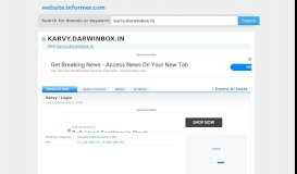 
							         karvy.darwinbox.in at WI. Karvy : Login - Website Informer								  
							    