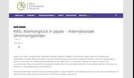 
							         KAS: Atomunglück in Japan – Internationale Stimmungsbilder | Bonn ...								  
							    