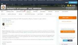 
							         Kashmir University Revaluation Result 2020: examination ...								  
							    