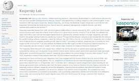 
							         Kaspersky Lab - Wikipedia								  
							    
