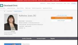 
							         Katherine Jones, DO | Cleveland Clinic								  
							    