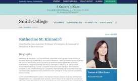 
							         Katherine M. Kinnaird | Smith College								  
							    