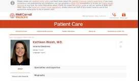 
							         Kathleen Walsh, M.D. | Weill Cornell Medicine								  
							    