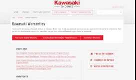 
							         Kawasaki Warranties | Kawasaki - Lawn Mower Engines - Small Engines								  
							    