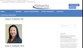 
							         Kaya S. Caldwell, MD | Alpharetta & Cumming Internal Medicine								  
							    