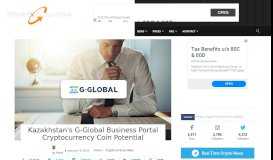 
							         Kazakhstan's G-Global Business Portal Cryptocurrency Coin Potential								  
							    