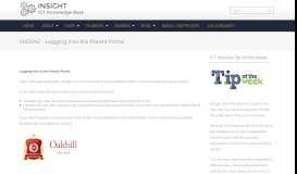 
							         KB0042 - Logging into the Parent Portal | INSIGHT ... - Oakhill College								  
							    