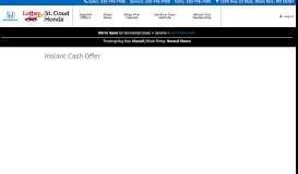 
							         KBB Instant Cash Offer - Luther St. Cloud Honda								  
							    