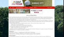 
							         KC-vs-MN Challenge @ TCI Event Portal :: Pace Of Play Policy								  
							    