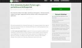
							         KCA University Student Portal Login - portal.kca.ac.ke/kcaportal								  
							    