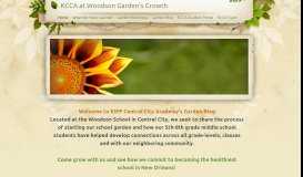 
							         KCCA at Woodson Garden's Growth - Home								  
							    