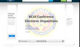 
							         KCJIS Conference Electronic Dispositions Leslie Moore (785) Kansas ...								  
							    