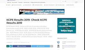
							         KCPE Results 2018 - Udahiliportal								  
							    