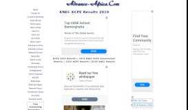 
							         KCPE Results 2019 | KNEC 2019 KCPE Exam Result ... - Advance Africa								  
							    