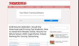 
							         KCSE Results 2018 Online - Result Slip Download and printing ...								  
							    