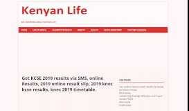 
							         KCSE results 2018 online, results via sms, online result slip, knec kcse ...								  
							    