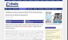 
							         KDRB Kerala Recruitment 2020, Apply online for 41 Clerk ...								  
							    