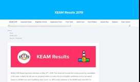
							         KEAM 2019 Results Declared. Check and Download now - Tardigrade								  
							    