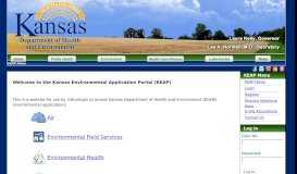 
							         KEAP - Kansas Environmental Application Portal								  
							    