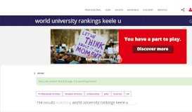 
							         Keele University World University Rankings | THE								  
							    