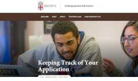
							         Keep Track of Your Application and Supplementary ... - Brown University								  
							    