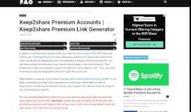 
							         Keep2share Premium Accounts | Keep2share ... - FreeAccountsOnline								  
							    
