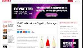 
							         KeHE to Distribute Sipp Eco Beverage Co. - BevNET.com								  
							    